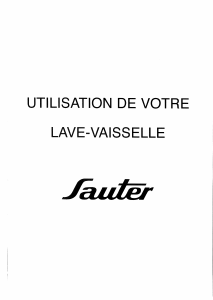 Mode d’emploi Sauter VIP1N Lave-vaisselle