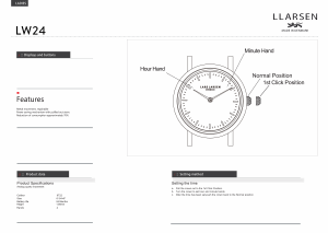 Bruksanvisning Lars Larsen 124GGGM REGITZE Armbandsur