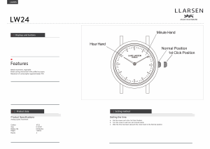 Handleiding Lars Larsen 124GWBLL REGITZE Horloge