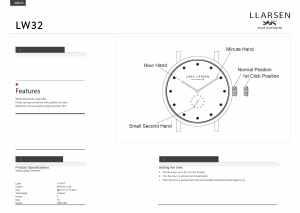 Bruksanvisning Lars Larsen 132SDBLL CHRISTOPHER Armbandsur