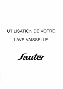 Mode d’emploi Sauter VIP3B Lave-vaisselle