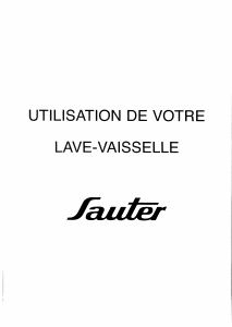 Mode d’emploi Sauter VIP4N Lave-vaisselle