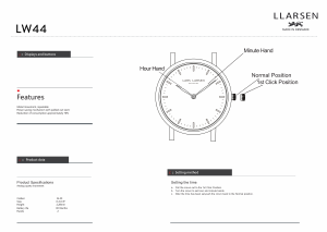 Handleiding Lars Larsen 144GWBLL JOSEPHINE Horloge