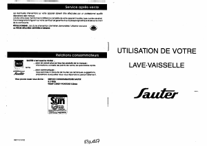 Mode d’emploi Sauter VIP40N Lave-vaisselle