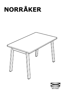 Bruksanvisning IKEA NORRAKER Matbord