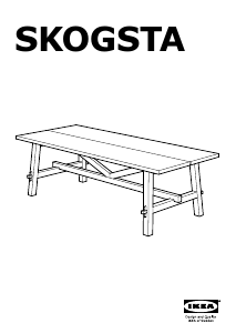 Εγχειρίδιο IKEA SKOGSTA Τραπέζι τραπεζαρίας