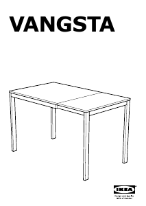 Kullanım kılavuzu IKEA VANGSTA (80x70) Yemek masası