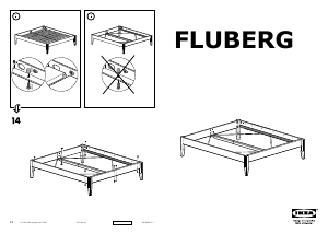 Bruksanvisning IKEA FLUBERG Sängstomme