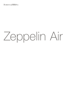 Bedienungsanleitung Bowers and Wilkins Zeppelin Air Lautsprecher