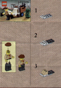 Manual Lego set 1278 Adventurers Jones and baby Tyranno