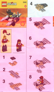 Manual Lego set 2542 Adventurers Aeroplane