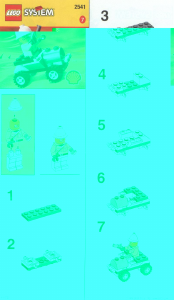 Manual Lego set 2541 Adventurers Car