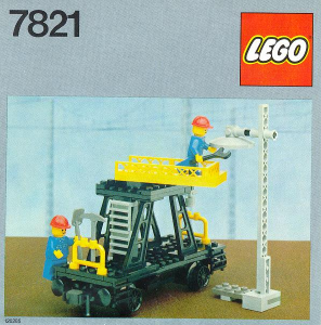 Manual Lego set 7821 Trains Track and lighting maintenance wagon