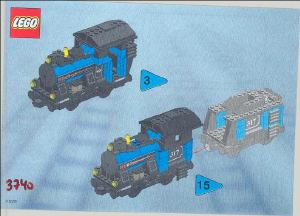 Handleiding Lego set 3740 Trains Kleine locomotief