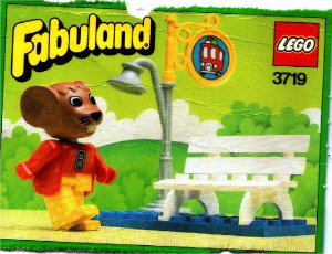 Manual Lego set 3719 Fabuland Bus stop with Maximilian Mouse