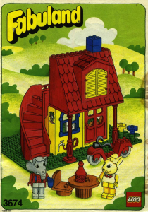 Manual Lego set 3674 Fabuland Bonnie Bunnys new house