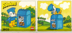 Manual Lego set 3603 Fabuland Boris Bulldog and mailbox