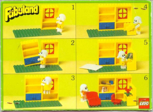 Bedienungsanleitung Lego set 3636 Fabuland Lucy Lamm im Schlafzimmer
