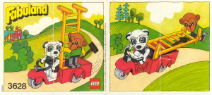 Bedienungsanleitung Lego set 3628 Fabuland Perry Panda und Chester Schimpanse