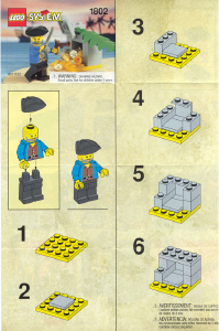 Manual Lego set 1802 Pirates Tidy treasure