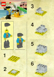 Bruksanvisning Lego set 1747 Pirates Skatt