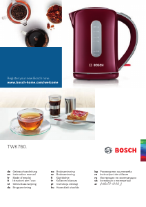 Руководство Bosch TWK7607 Чайник