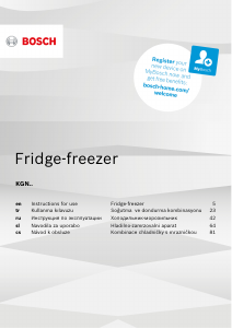Руководство Bosch KGN34NL3AG Холодильник с морозильной камерой