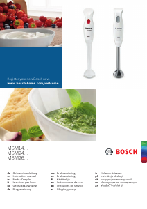 Käyttöohje Bosch MSM2410YW Sauvasekoitin