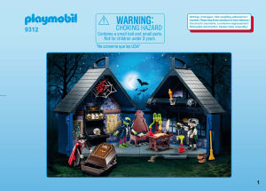 Handleiding Playmobil set 9312 Halloween Meeneem-spookhuis