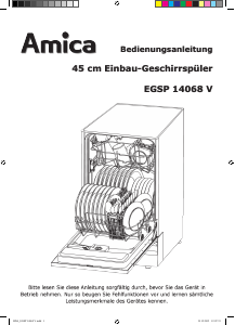 Bedienungsanleitung Amica EGSP 14068 V Geschirrspüler