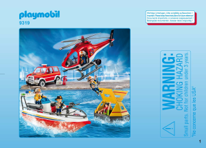 Bedienungsanleitung Playmobil set 9319 Outdoor Feuerrettungsmission Auto, Boot und Hubschrauber