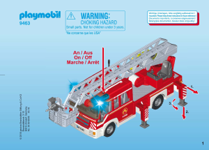 Manuale Playmobil set 9463 Rescue Autoscala dei vigili del fuoco