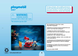 Manuale Playmobil set 9467 Rescue Robot dei vigili del fuoco
