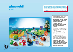 Handleiding Playmobil set 9391 1-2-3 Adventskalender kerstmis in het 1.2.3 dierenbos