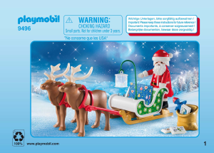 Mode d’emploi Playmobil set 9496 Christmas Traineau du père noël