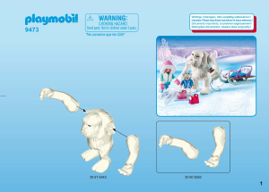 Manual Playmobil set 9473 Fairy Tales Homem das neves com trenó