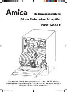 Bedienungsanleitung Amica EGSP 14096 E Geschirrspüler