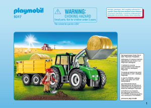 Handleiding Playmobil set 9317 Farm Tractor met aanhangwagen