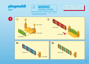 Instrukcja Playmobil set 6387 Accessories Rozbudowa ogrodzenia w żłobku