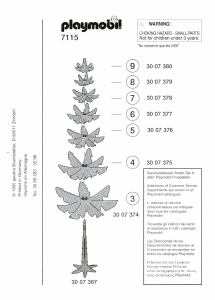 Handleiding Playmobil set 7115 Accessories Grote spar