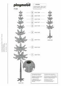 Handleiding Playmobil set 7134 Accessories Grote en kleine dennenboom