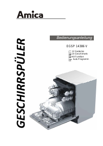 Bedienungsanleitung Amica EGSP 14386 V Geschirrspüler