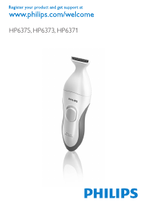 Manual Philips HP6375 Epilator