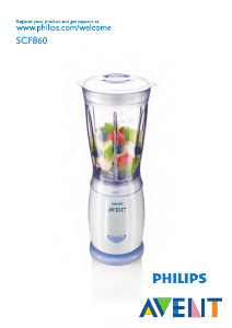 Manual Philips SCF860 Avent Blender