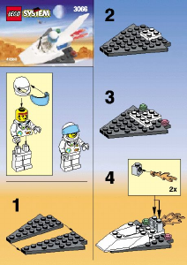 Handleiding Lego set 3066 Space Port Cosmische glijder