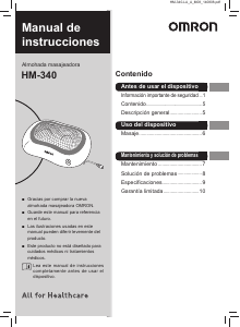 Manual de uso Omron HM-340 Masajeador