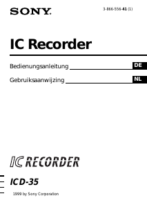 Handleiding Sony ICD-35 Audiorecorder