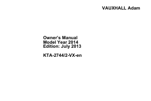 Manual Vauxhall Adam (2013)