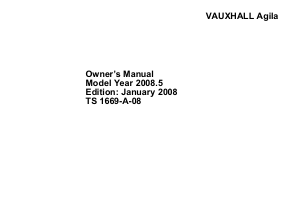 Bruksanvisning Vauxhall Agila (2008)