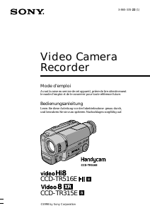 Mode d’emploi Sony CCD-TR315E Caméscope